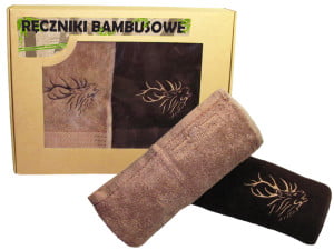 Myśliwski ręcznik bambusowy z haftem