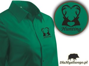 Zielona koszula myśliwska damska love-hunting